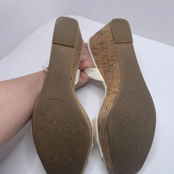 Franco Sarto Wedge white cork leather uppper Leath - Picture 5 of 5